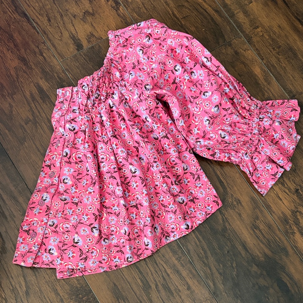 Free People Pink Floral Blouse